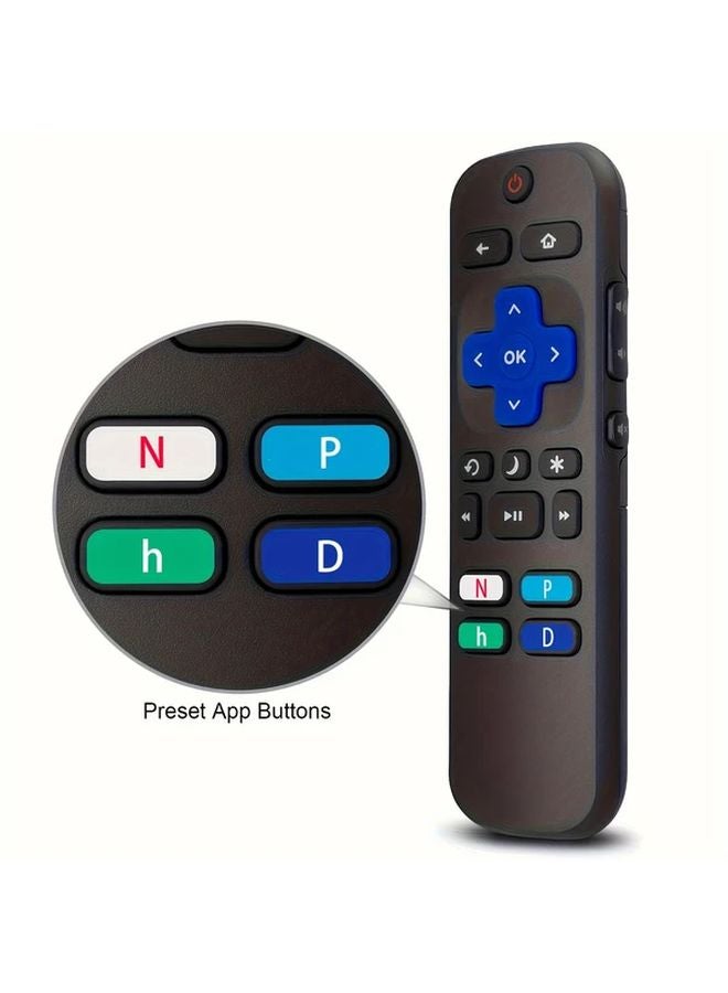 Universal Remote Control For All Roku Easy To Use Black 2pcs - Image 1